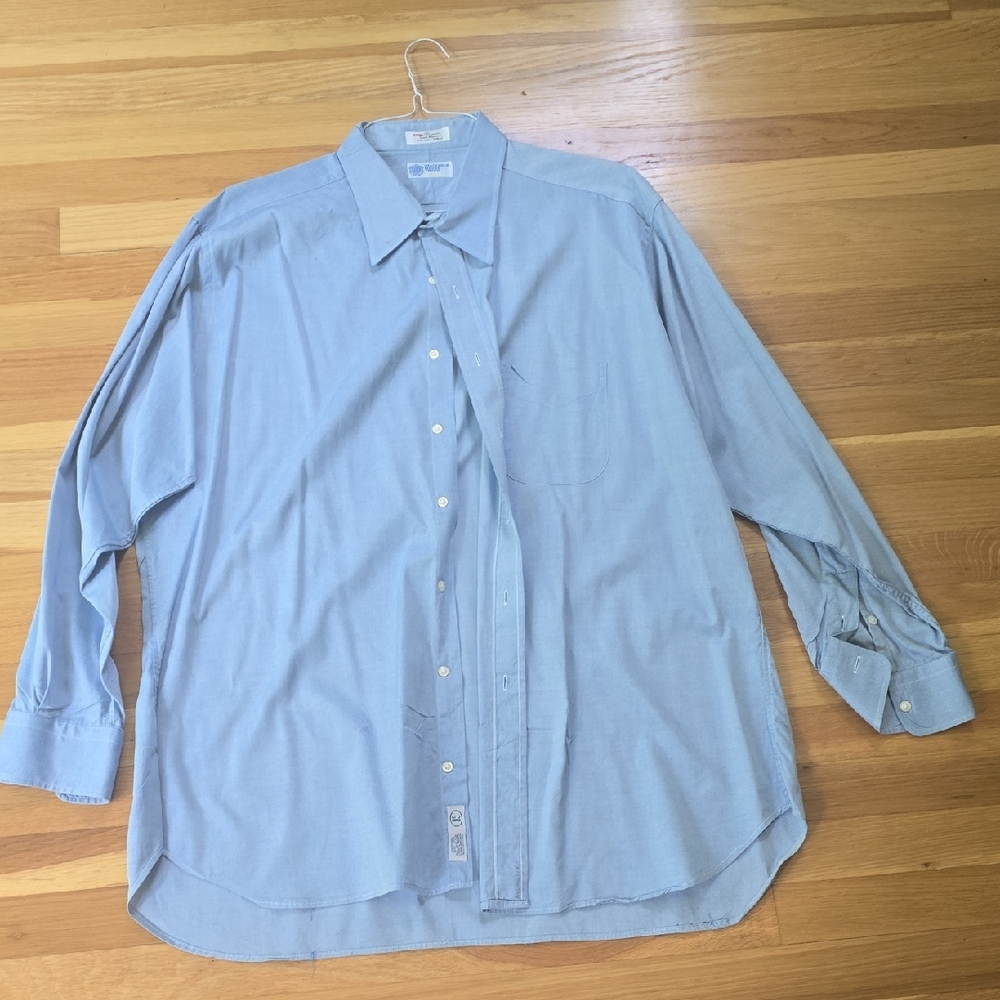 Men's Blue And White Dress Shirt - From High End Hartford Store
